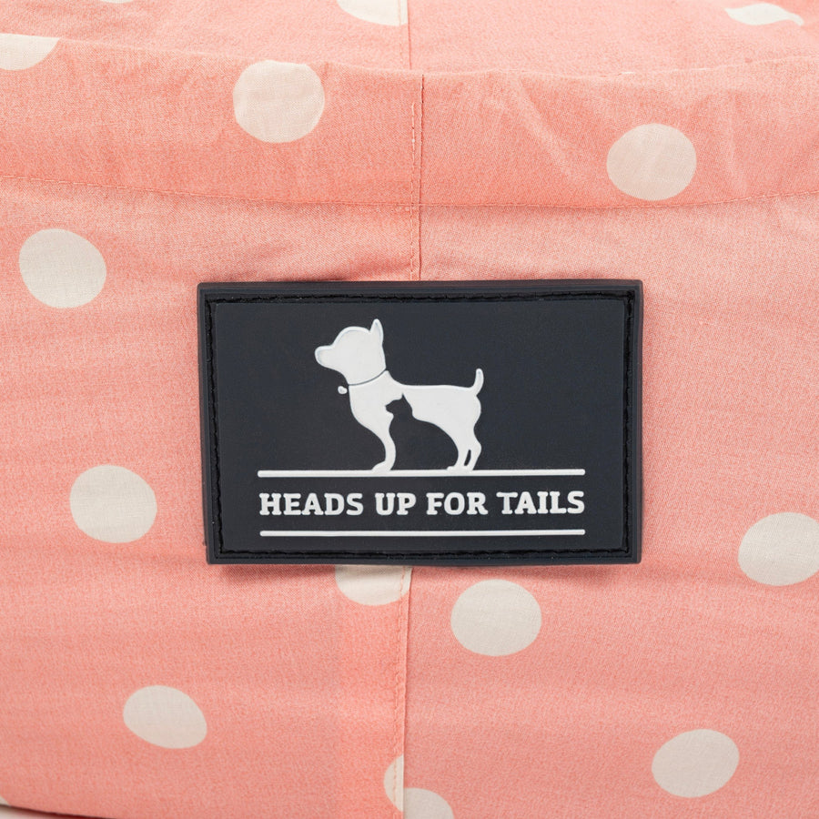 HUFT Polka Paws Adjustable Donut Bed For Dog & Cat - Peach