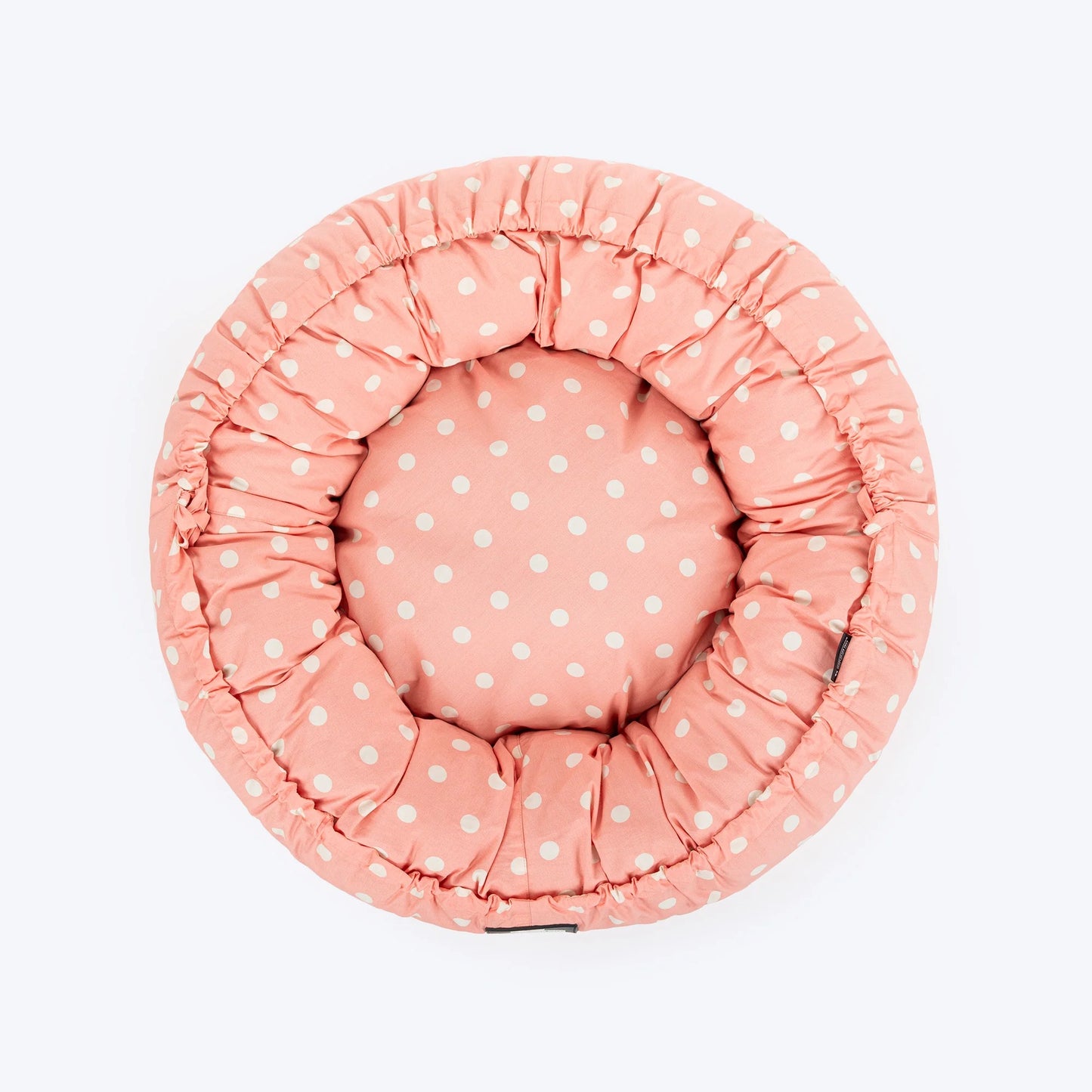 HUFT Polka Paws Adjustable Donut Bed For Dog & Cat - Peach