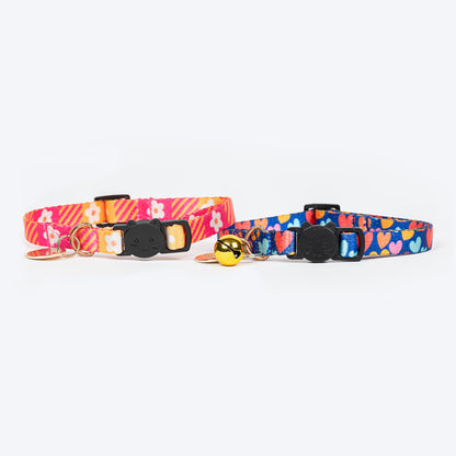 HUFT Meowvelous Cat Collar - Pink & Royal Blue
