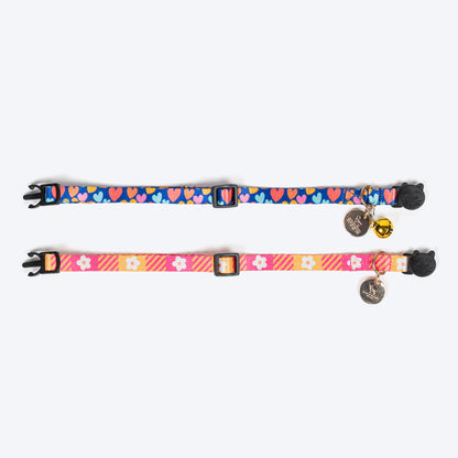 HUFT Meowvelous Cat Collar - Pink & Royal Blue