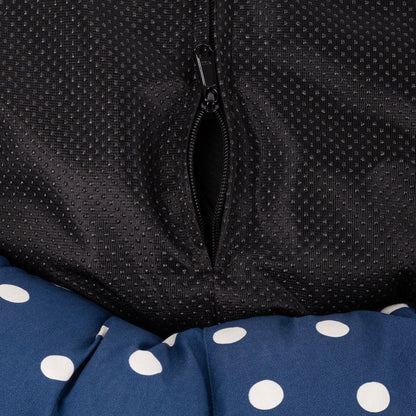 HUFT Polka Paws Adjustable Donut Bed For Dog & Cat - Navy