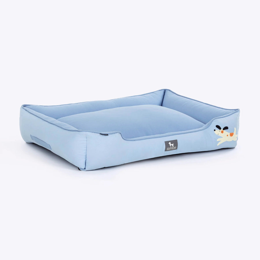 HUFT Doggie Classic Lounger Bed For Dog - Blue