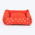 HUFT Sweethearts Lounger Bed For Dog - Red