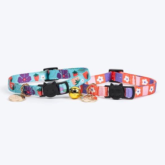 HUFT Meowvelous Cat Collar - Pink & Green