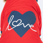 HUFT Love Printed T-Shirt For Dog - Red