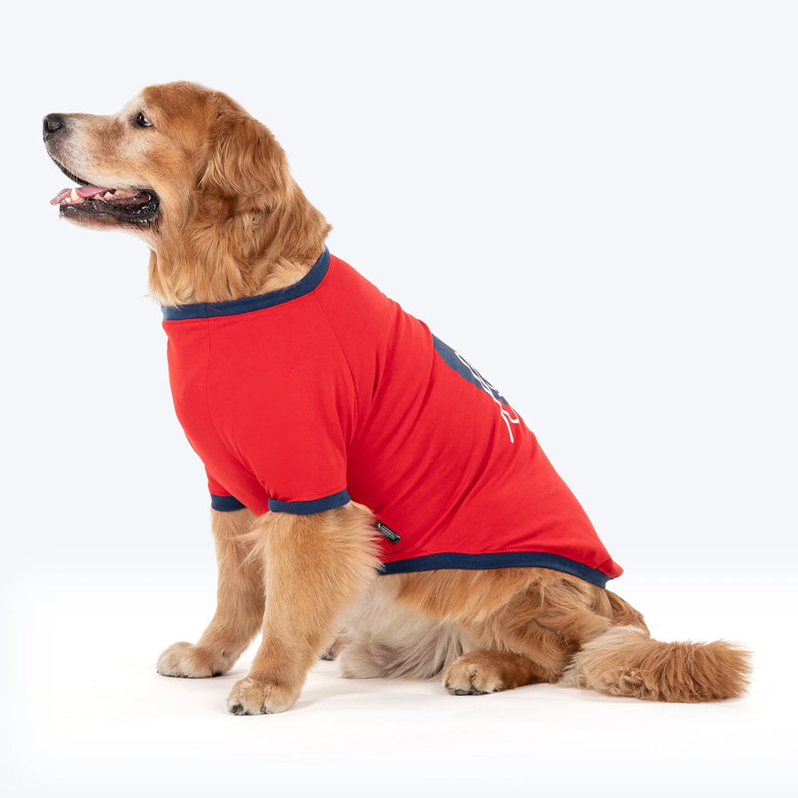 HUFT Love Printed T-Shirt For Dog - Red