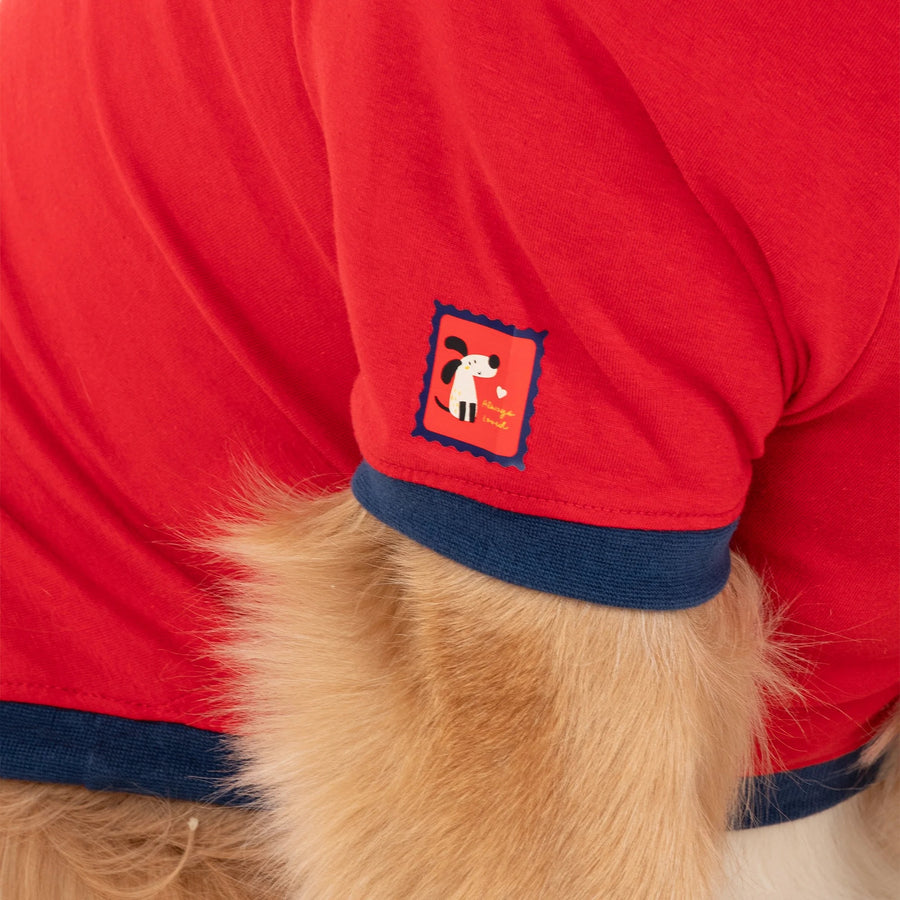HUFT Love Printed T-Shirt For Dog - Red
