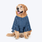 HUFT Pawdhani Lehriya Kurta For Dog - Blue
