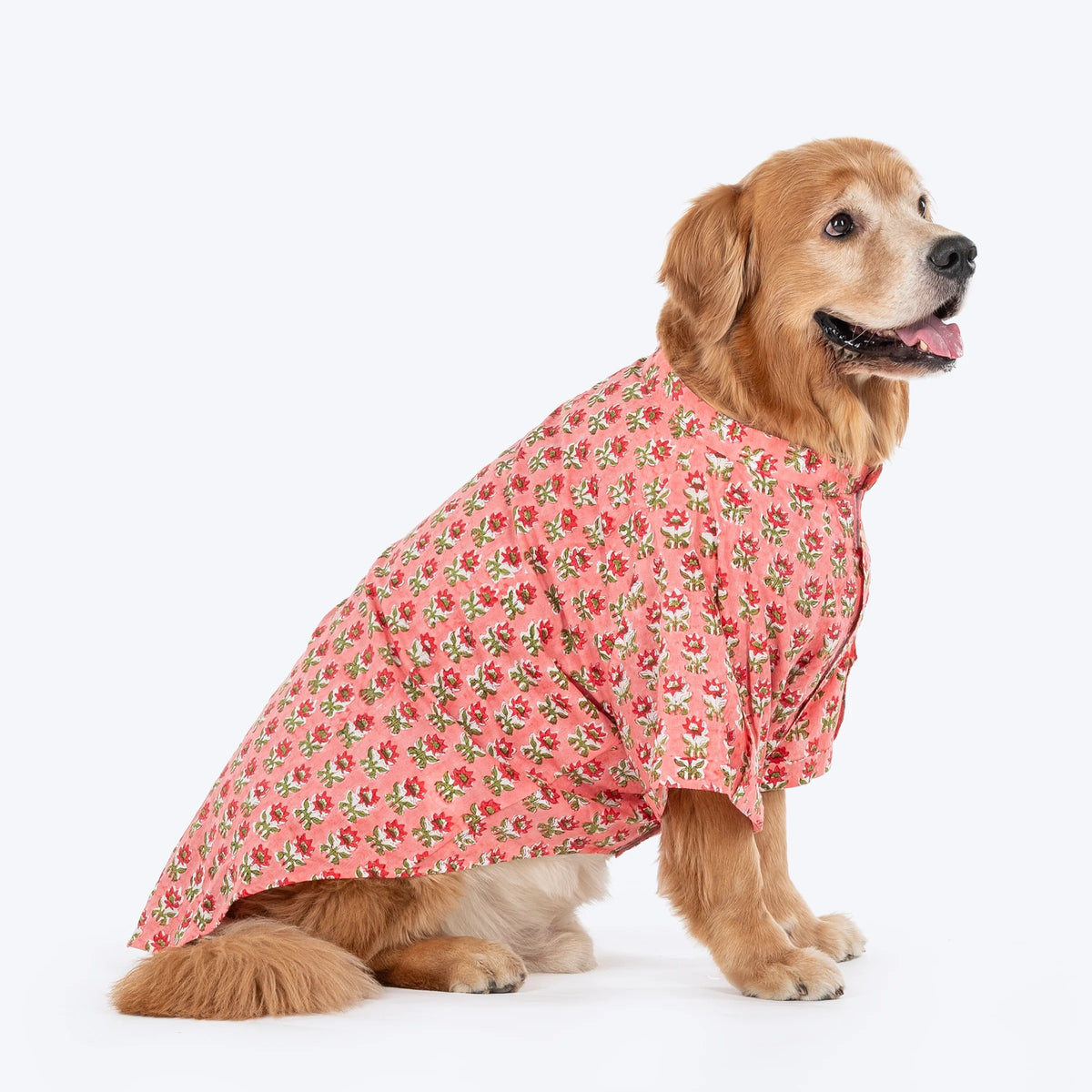 HUFT Floral Paws Kurta For Dog - Pink