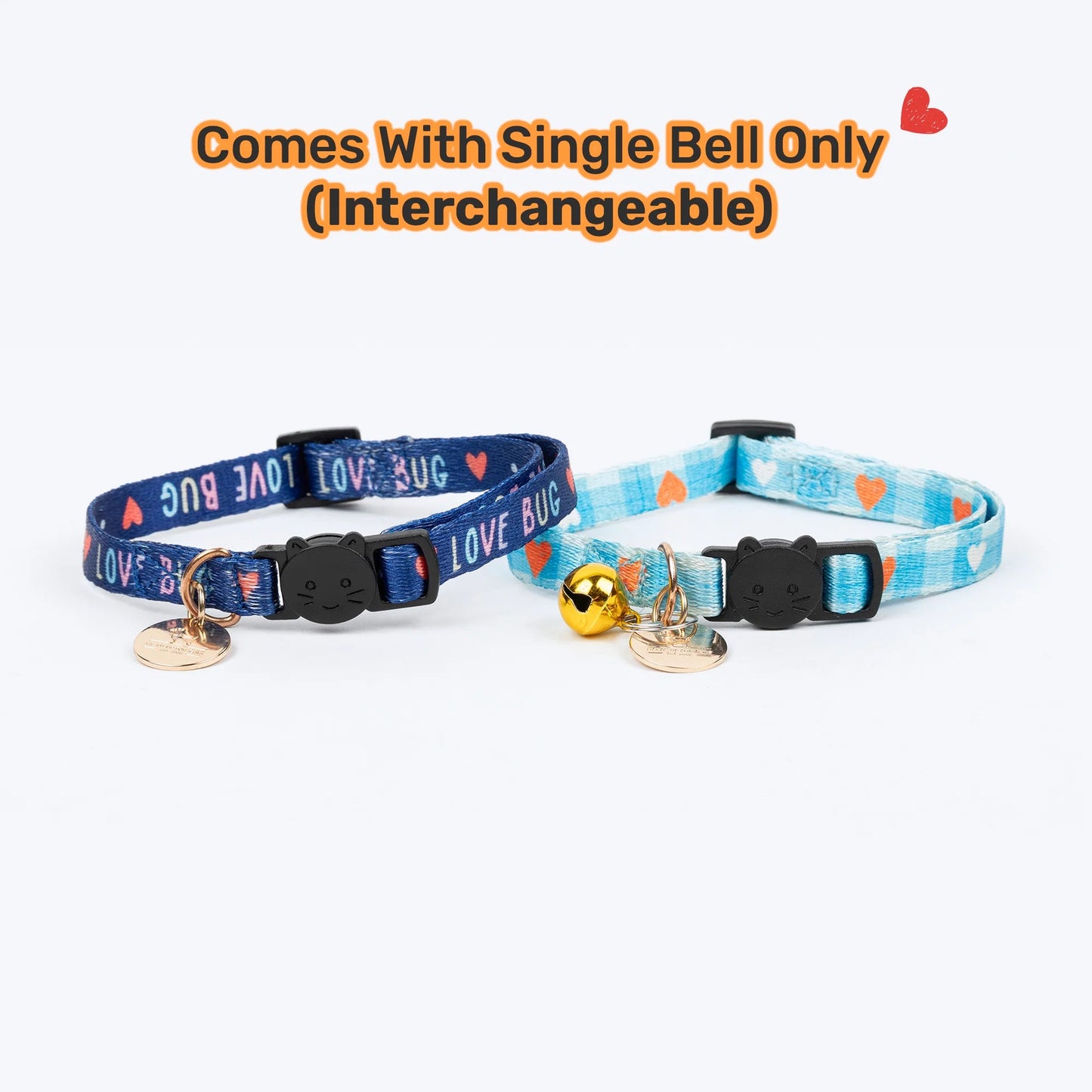 HUFT Meowvelous Collars For Cat - Dark Blue & Pastel Blue