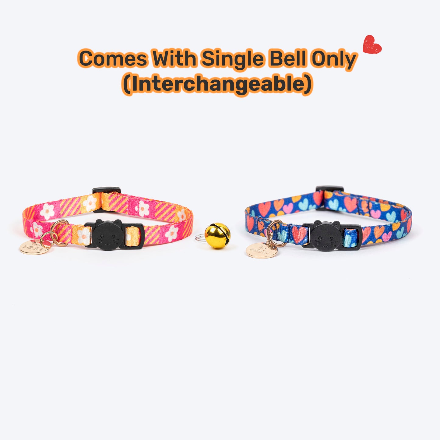 HUFT Meowvelous Cat Collar - Pink & Royal Blue