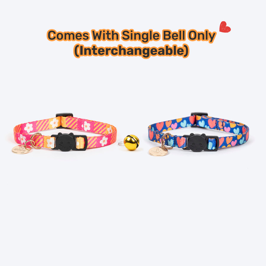 HUFT Meowvelous Cat Collar - Pink & Royal Blue