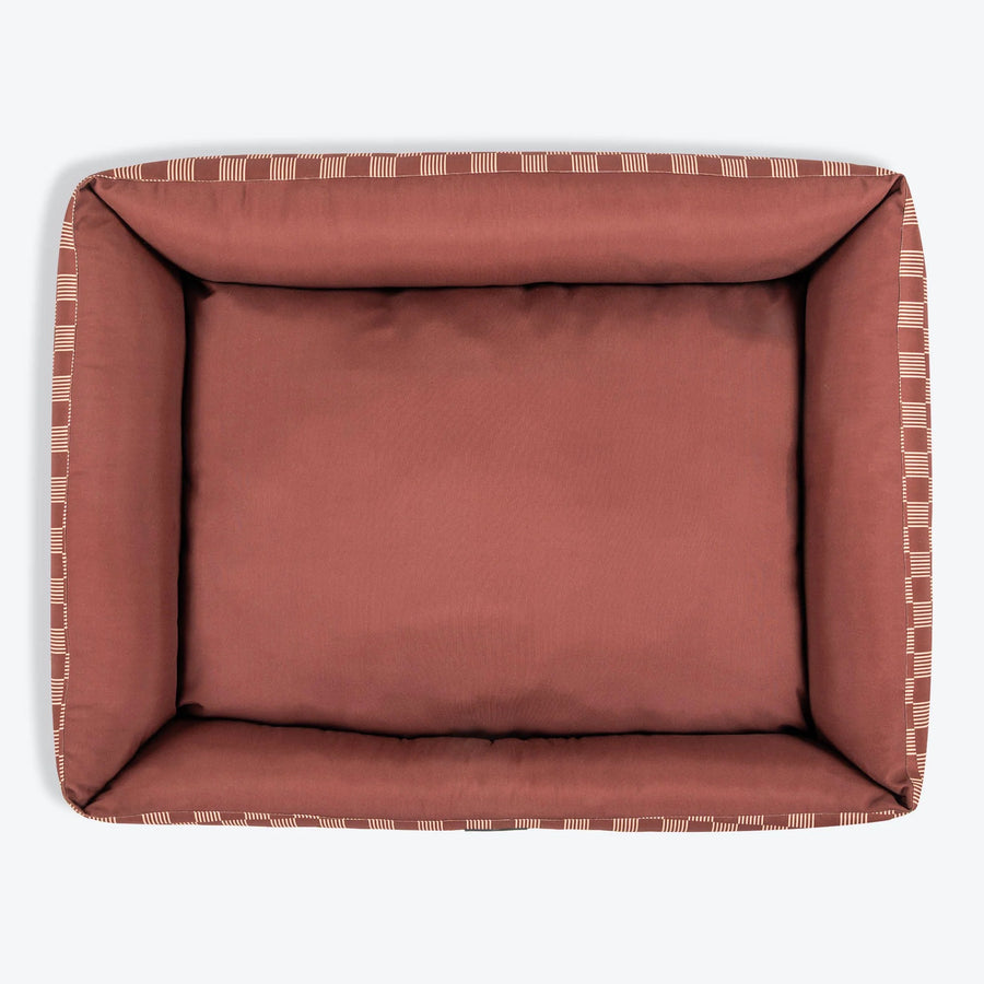 HUFT Walnut Weave Lounger Bed For Dog - Brown