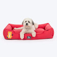 HUFT Teddy Classic Lounger Dog Bed - Red