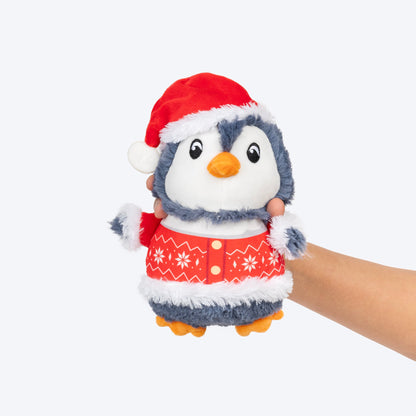 HUFT Merry Penguin Squeaky Plush Toy For Dog - Multicolor
