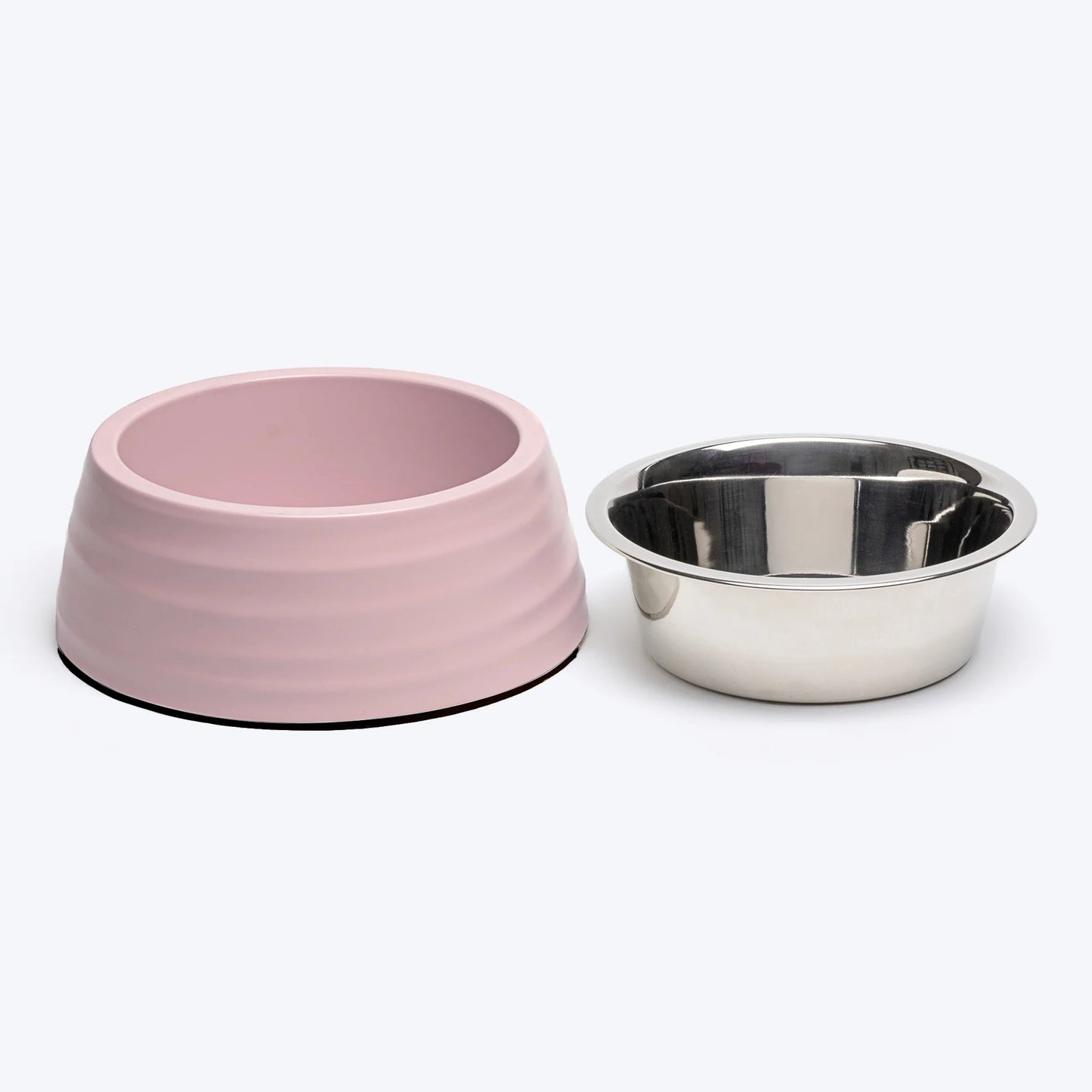 HUFT Breezy Basics Wave Embossed Melamine Bowl For Dog - Peach