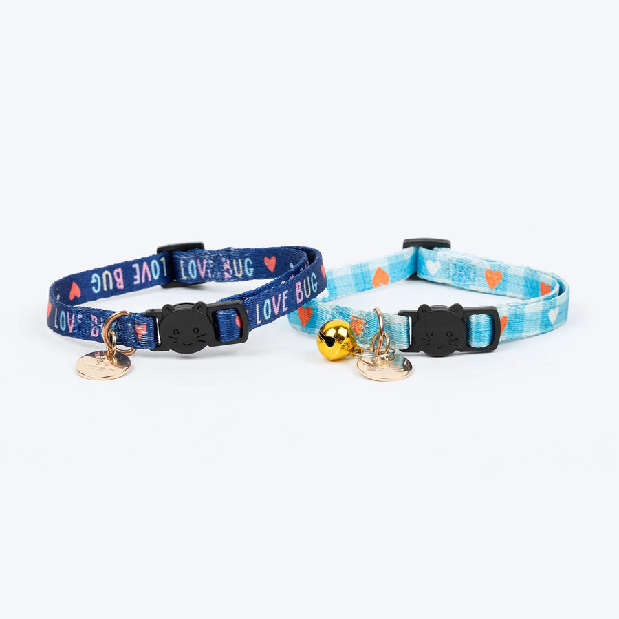 HUFT Meowvelous Collars For Cat - Dark Blue & Pastel Blue