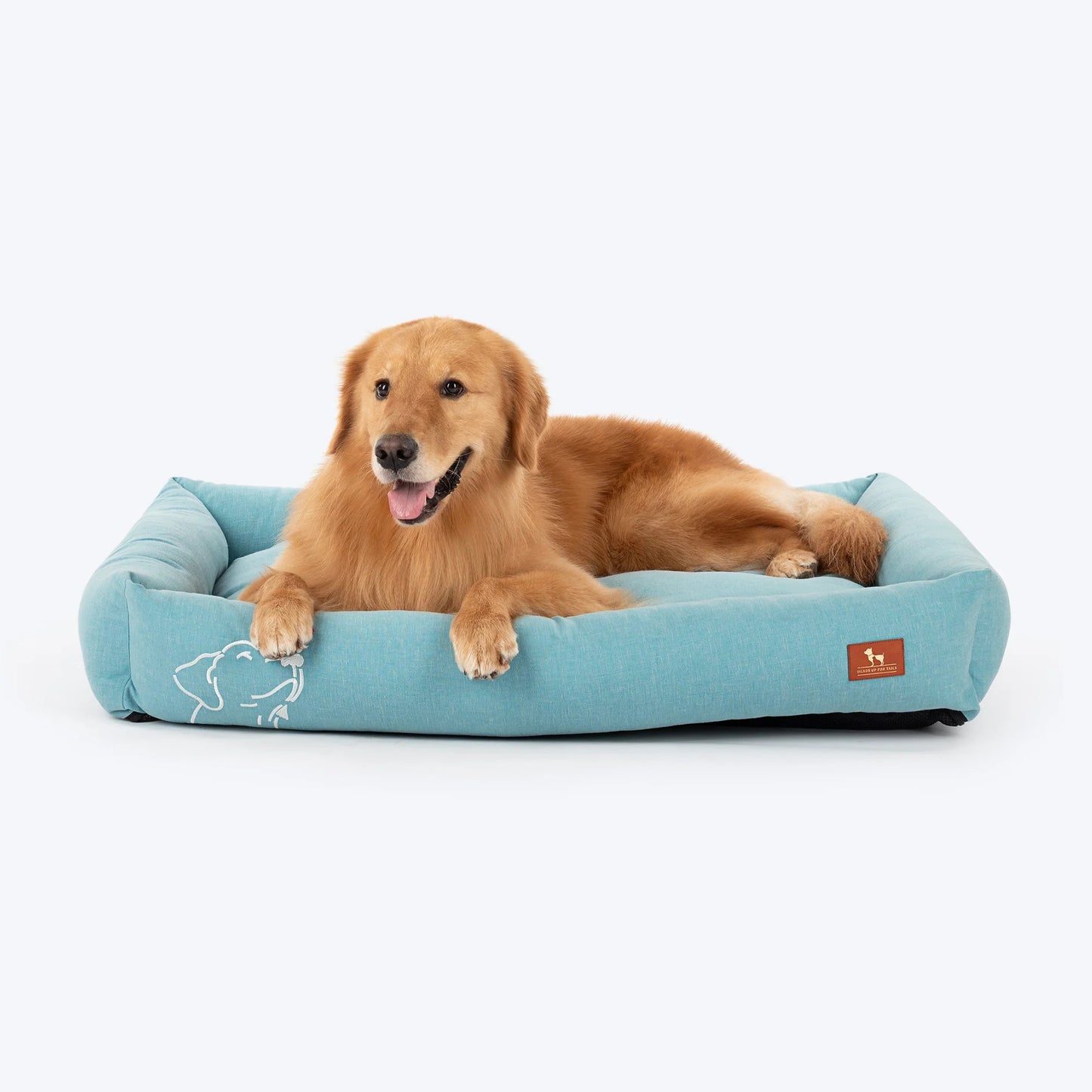 HUFT Sniff The Love Lounger Bed For Dog - Light Blue