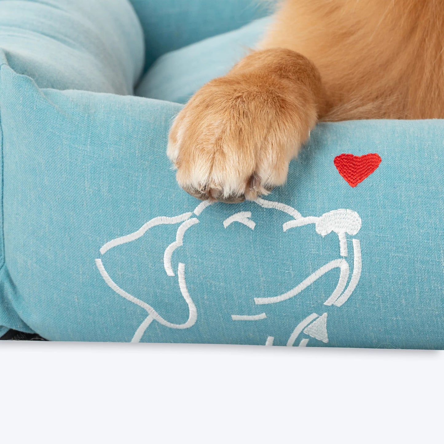 HUFT Sniff The Love Lounger Bed For Dog - Light Blue