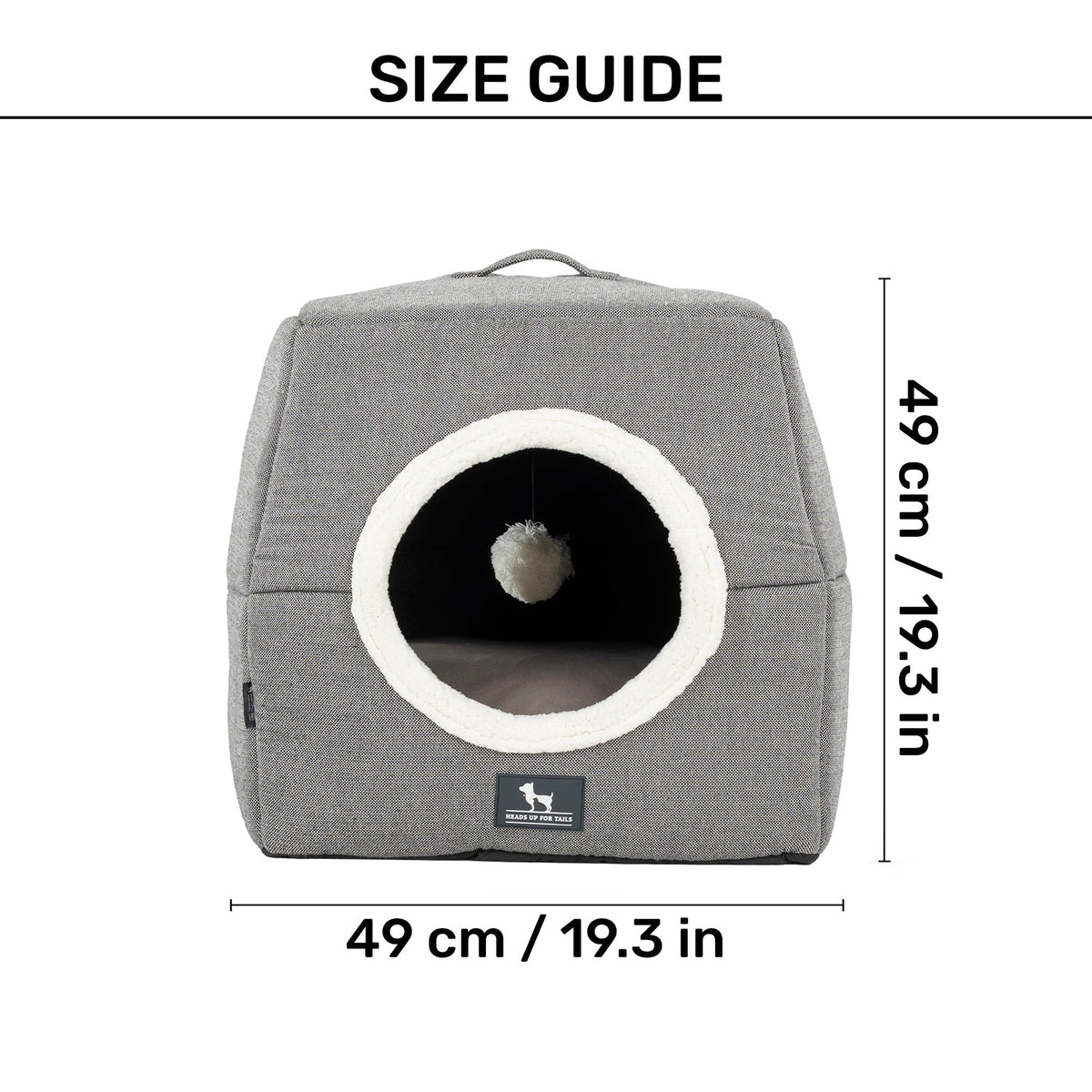 HUFT Furbulous Tent Bed For Cat - Grey