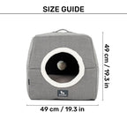 HUFT Furbulous Tent Bed For Cat - Grey