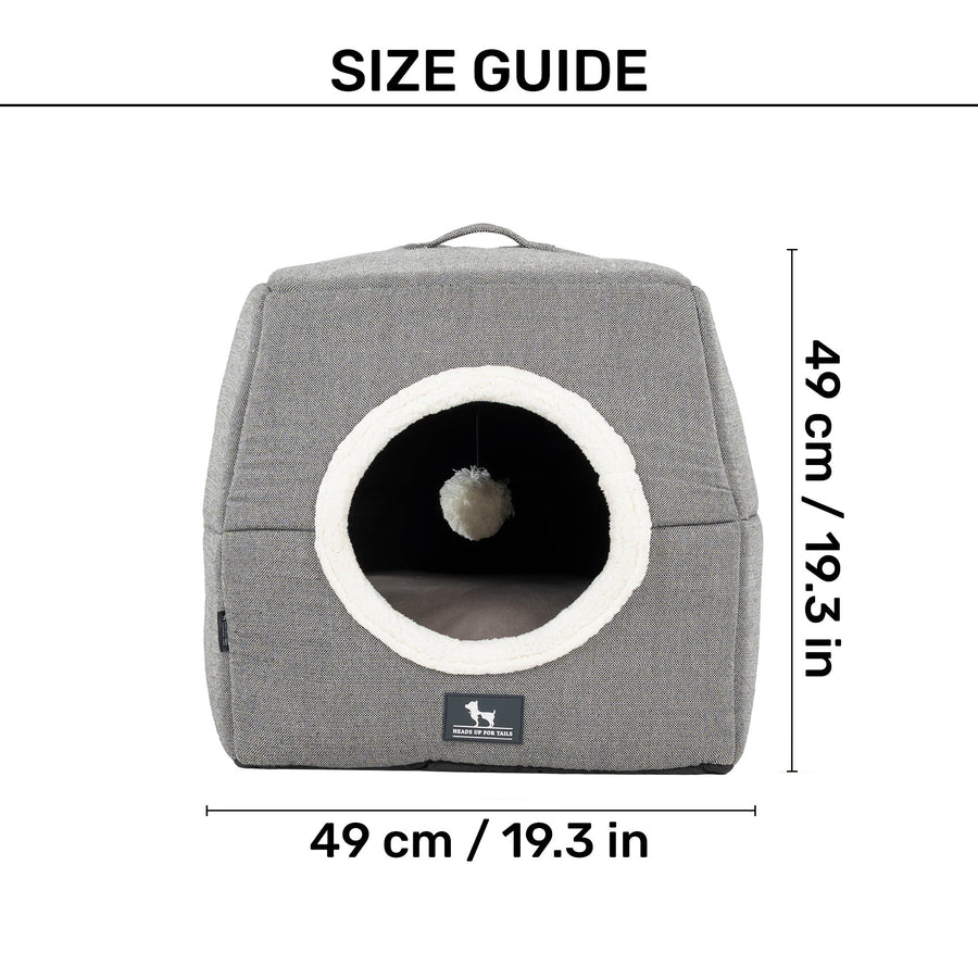 HUFT Furbulous Tent Bed For Cat - Grey