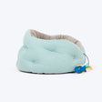 HUFT Purrfect Perch Bed With Fish Plush Toy For Cat & Puppy - Light Blue & Grey
