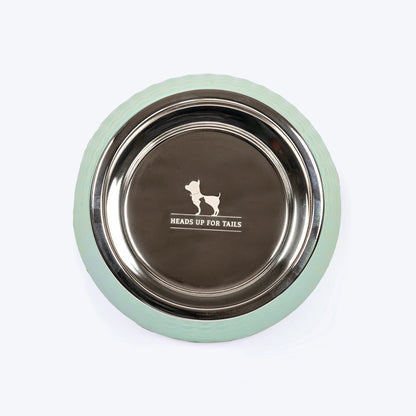 HUFT Breezy Basics Prism Embossed Melamine Bowl For Dog - Pastel Green
