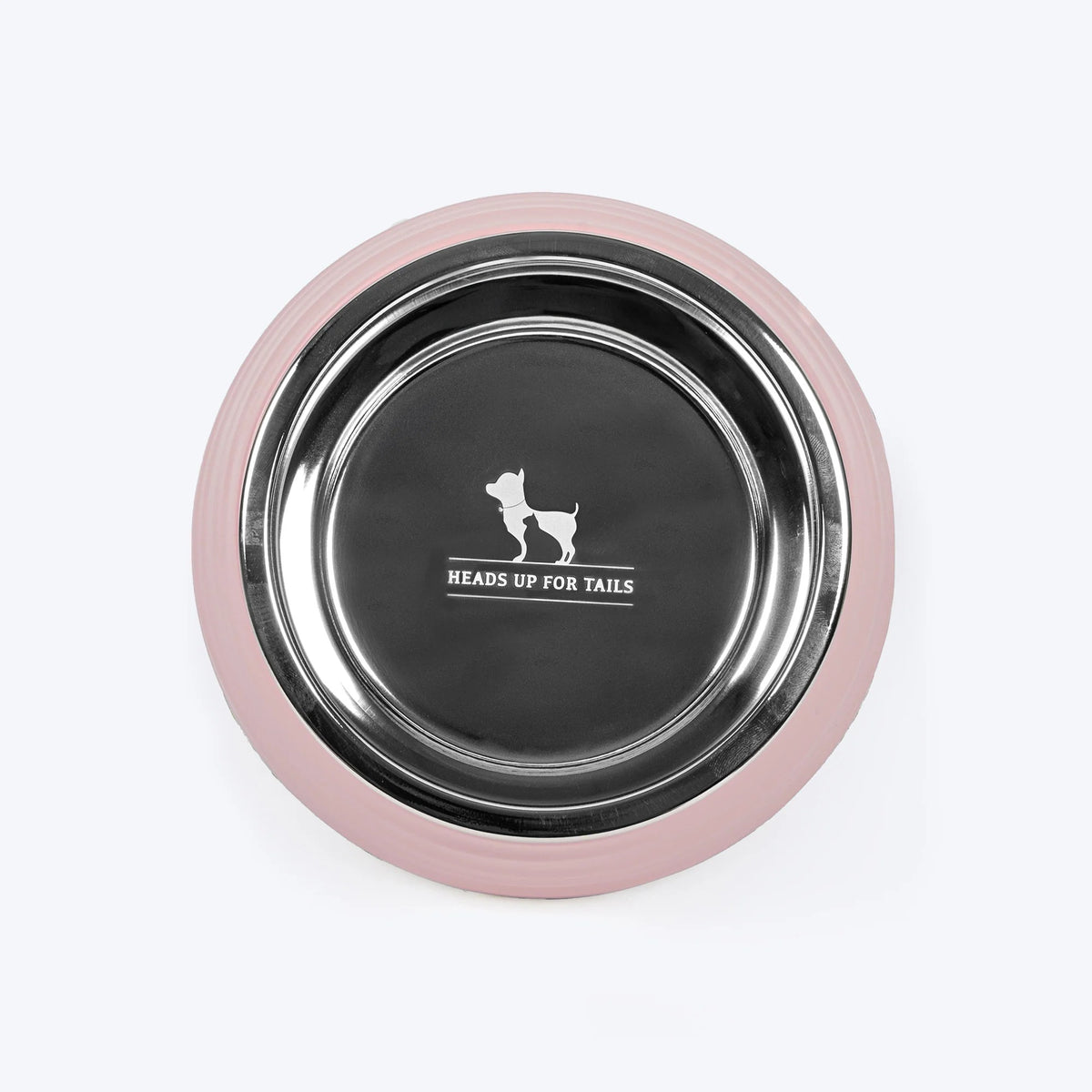HUFT Breezy Basics Wave Embossed Melamine Bowl For Dog - Peach
