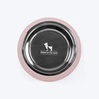 HUFT Breezy Basics Wave Embossed Melamine Bowl For Dog - Peach