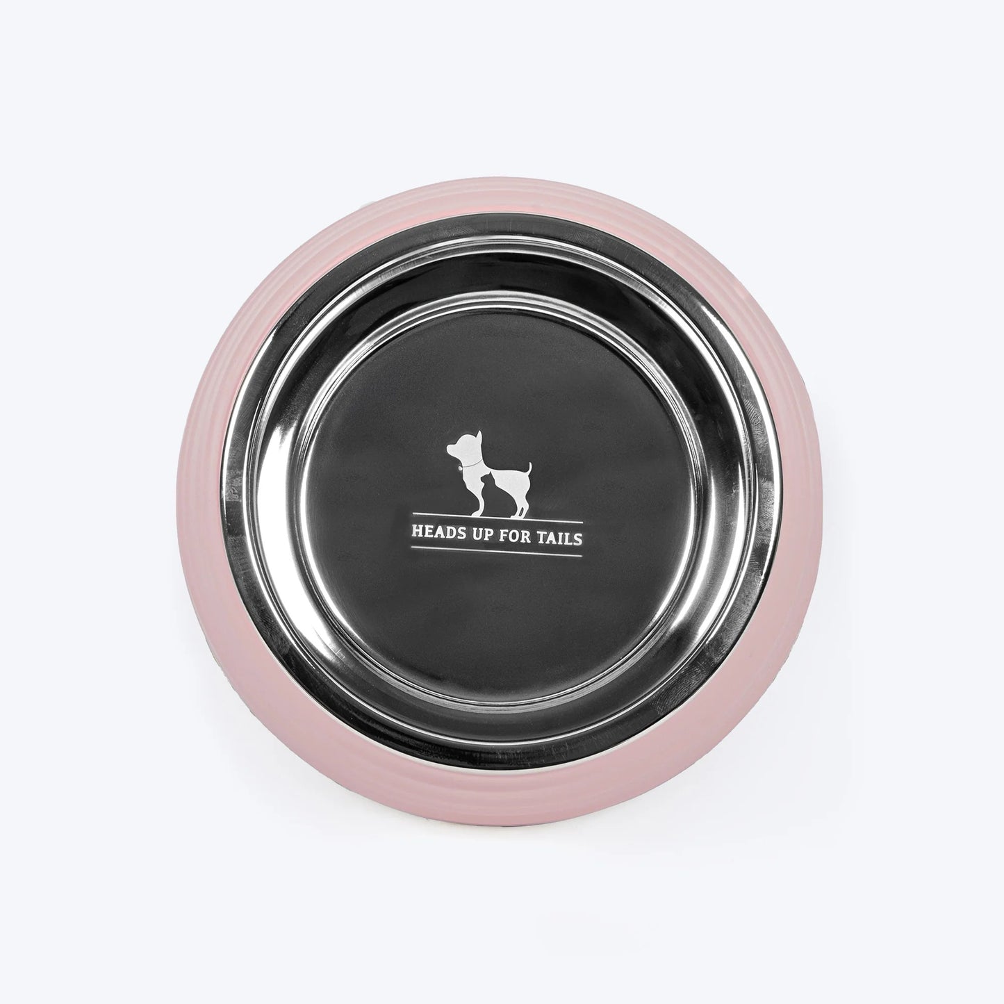 HUFT Breezy Basics Wave Embossed Melamine Bowl For Dog - Peach