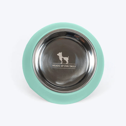 HUFT Breezy Basics Elevated Bowl For Dog - Pastel Green