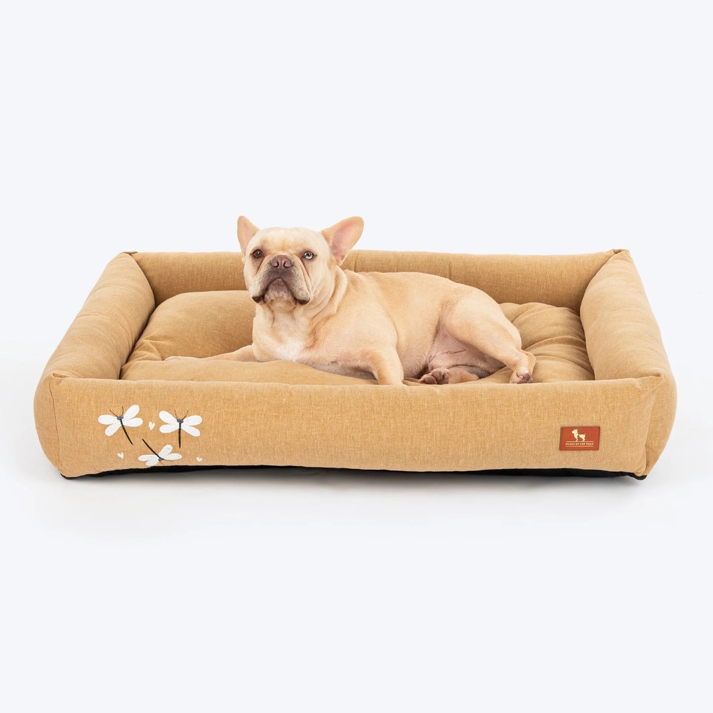 HUFT Flutter Of Love Lounger Bed For Dog - Light Brown