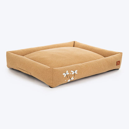 HUFT Flutter Of Love Lounger Bed For Dog - Light Brown