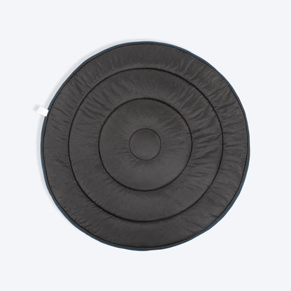 HUFT Dogs in Bloom Circular Dog Mat - Navy - M