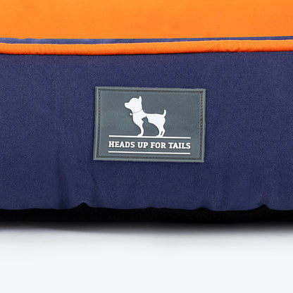 HUFT Woofie Classic Lounger Bed For Dog - Blue & Orange