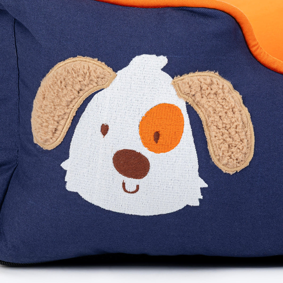 HUFT Woofie Classic Lounger Bed For Dog - Blue & Orange