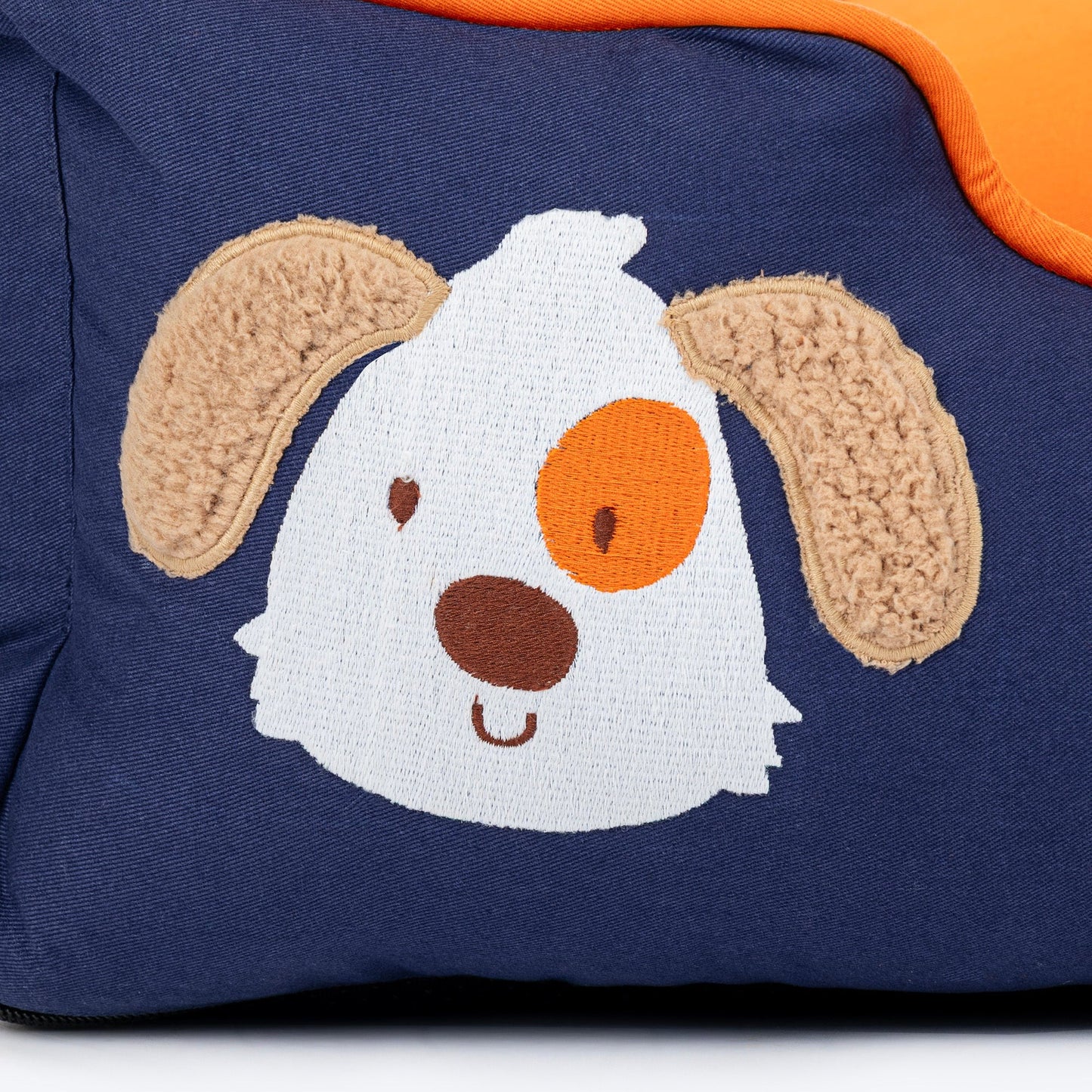 HUFT Woofie Classic Lounger Bed For Dog - Blue & Orange