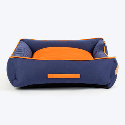 HUFT Woofie Classic Lounger Bed For Dog - Blue & Orange