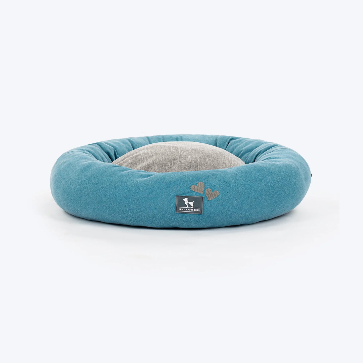 HUFT Dreamy Donut Bed For Cat and Puppy - Teal & Grey