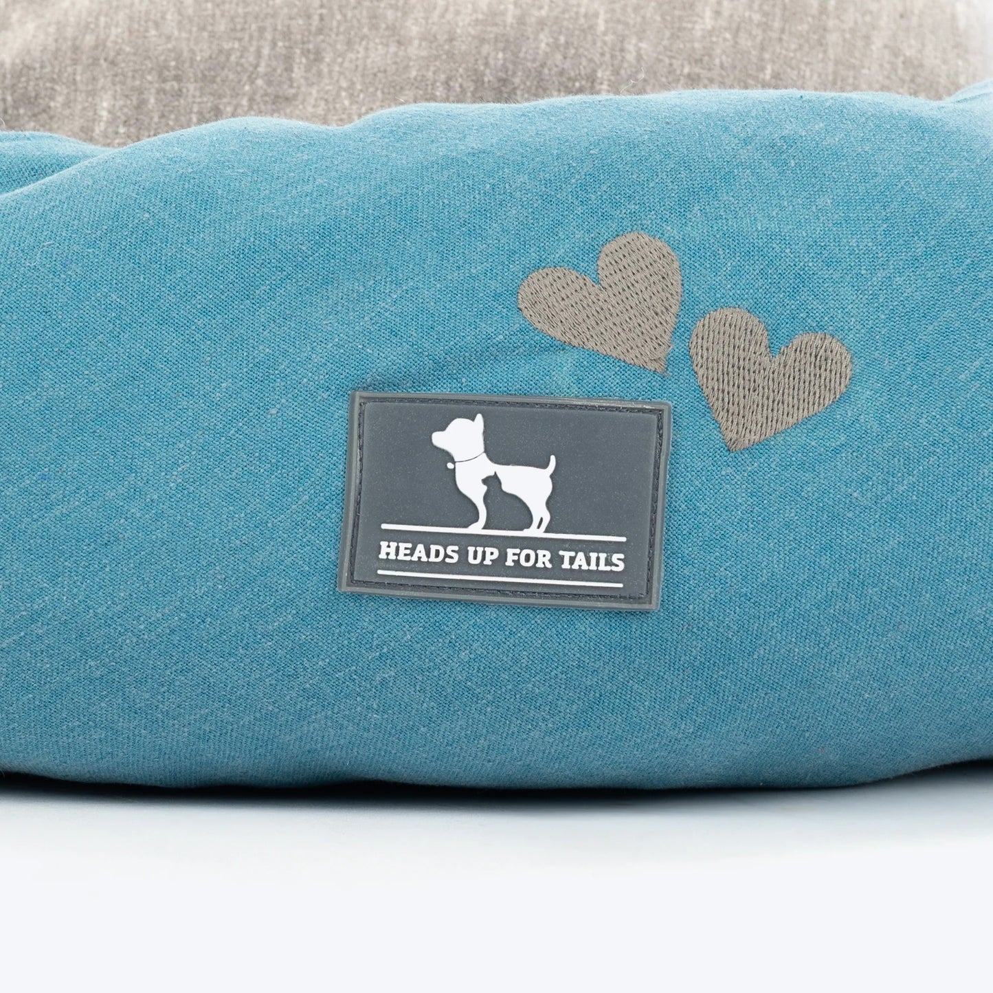 HUFT Dreamy Donut Bed For Cat and Puppy - Teal & Grey