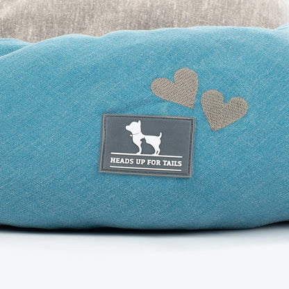 HUFT Dreamy Donut Bed For Cat and Puppy - Teal & Grey