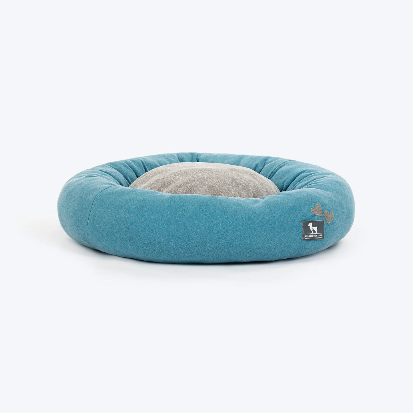 HUFT Dreamy Donut Bed For Cat and Puppy - Teal & Grey