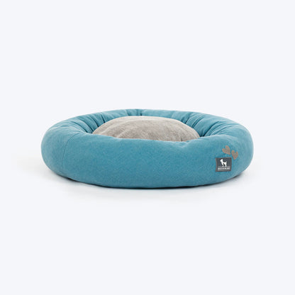 HUFT Dreamy Donut Bed For Cat and Puppy - Teal & Grey