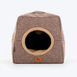 HUFT Furbulous Tent Bed For Cat - Brown & Beige