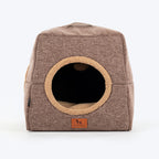 HUFT Furbulous Tent Bed For Cat - Brown & Beige