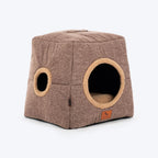HUFT Furbulous Tent Bed For Cat - Brown & Beige