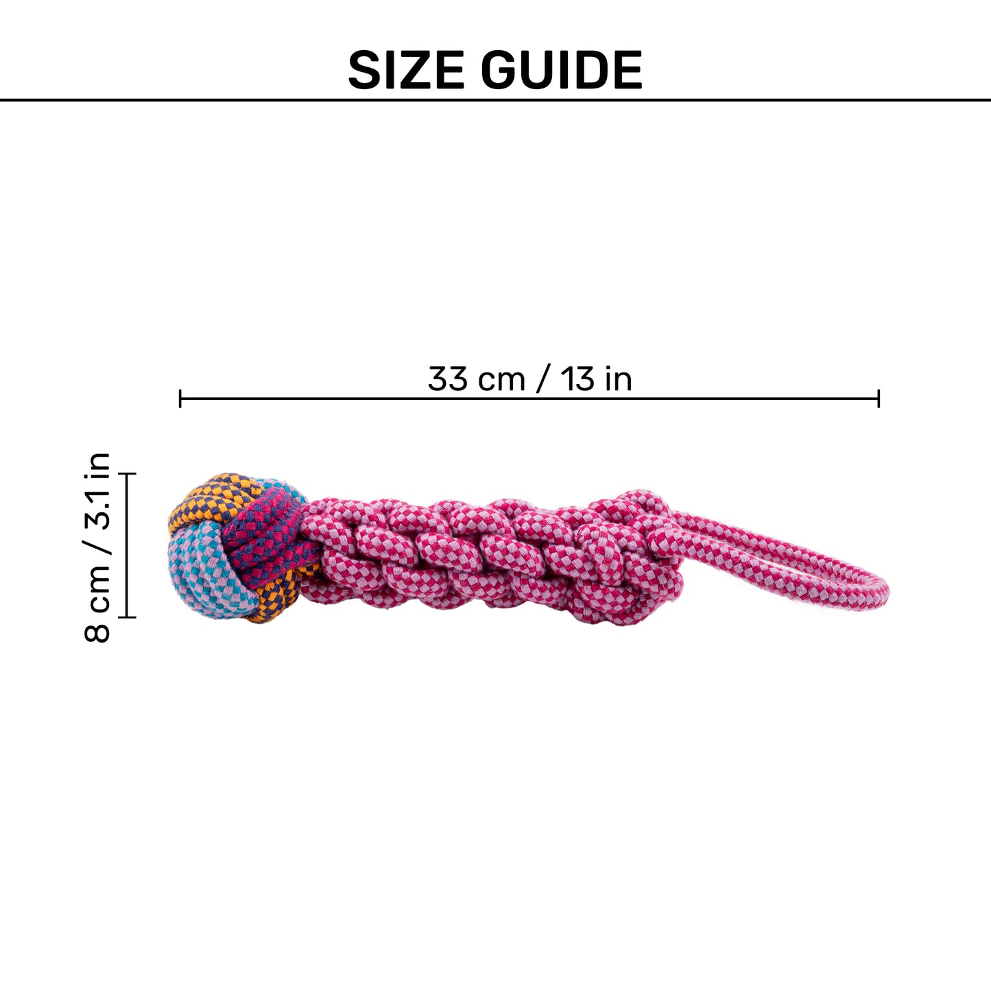 Dash Dog Knots Of Fun Rope Dog Toy - Pink