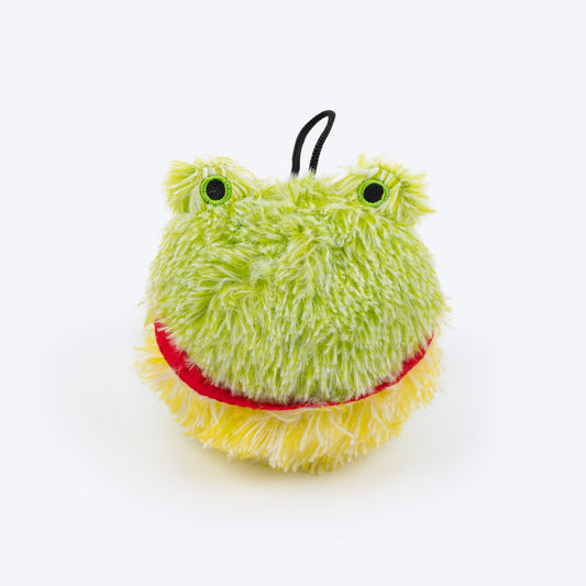 HUFT Friendly Froggo Plush Toy For Dog - Green & Yellow