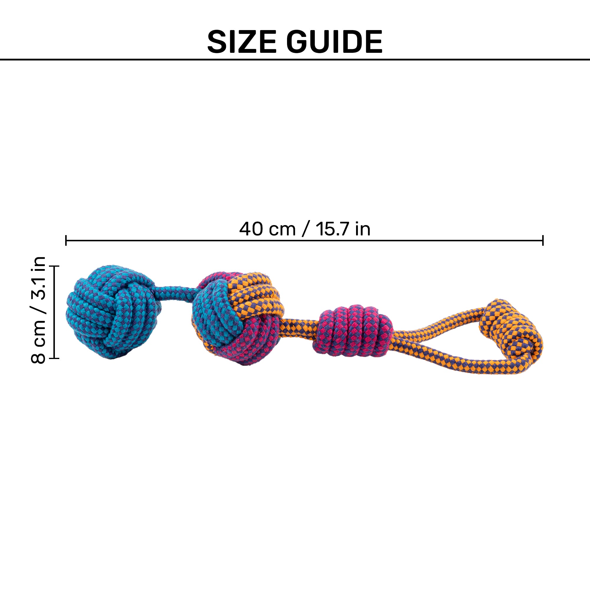 Dash Dog Double Up Tug Rope Dog Toy